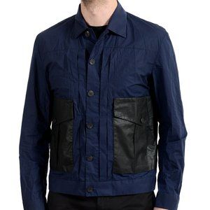 Dsquared2 Men's Button Up Dark Blue Windbreaker